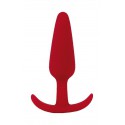 Korek analny silikonowy czerwony Smiling 9 cm