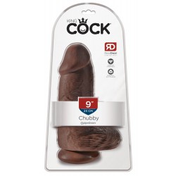 King Cock Dildo Chubby brązowe