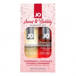 Lubrykant Sweet & Bubble Set Champagne Chocolate Covered Strawberry System Jo