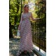 Flolala Pink/Różowa letnia zwiewna sukienka maxi na ramiączkach Merribel